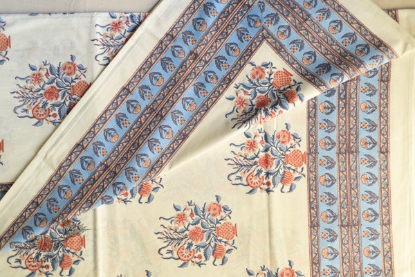 shop Sanganeri Hand block Printed Bedsheet