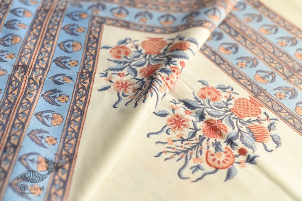 shop Sanganeri Hand block Printed Bedsheet