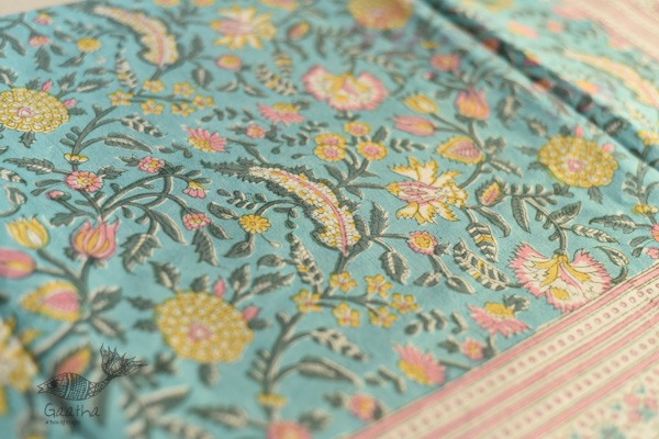 shop Sanganeri Hand block Printed Bedsheet