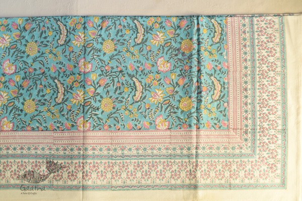 shop Sanganeri Hand block Printed Bedsheet