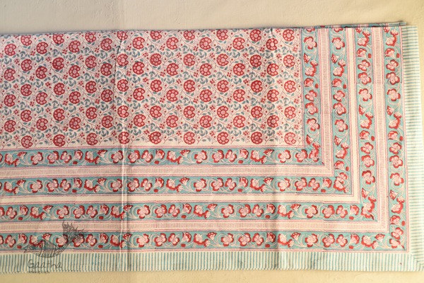 shop Sanganeri Hand block Printed Bedsheet