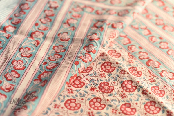 shop Sanganeri Hand block Printed Bedsheet