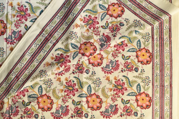 shop Sanganeri Hand block Printed Bedsheet