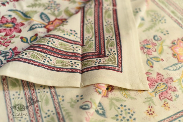 shop Sanganeri Hand block Printed Bedsheet