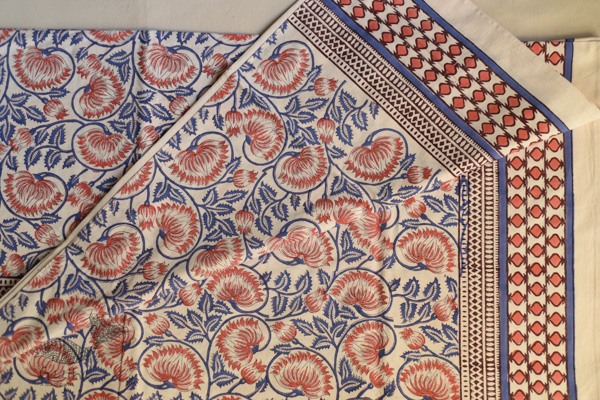 shop Sanganeri Hand block Printed Bedsheet