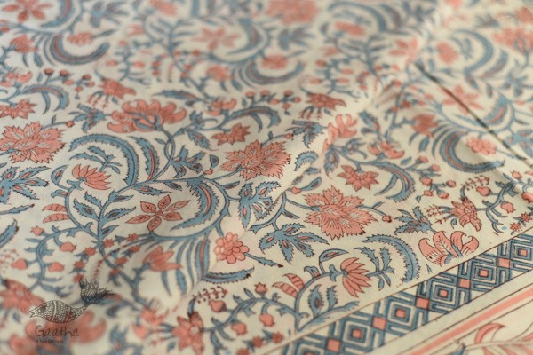 shop Sanganeri Hand block Printed Bedsheet