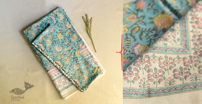 shop Sanganeri Hand block Printed Bedsheet