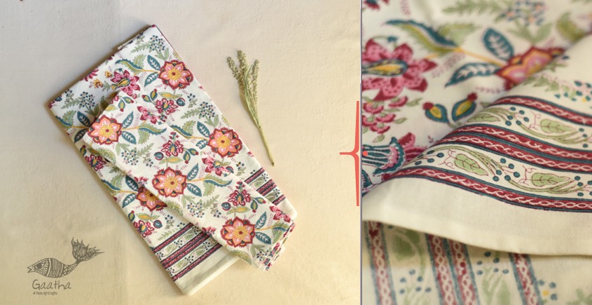 shop Sanganeri Hand block Printed Bedsheet