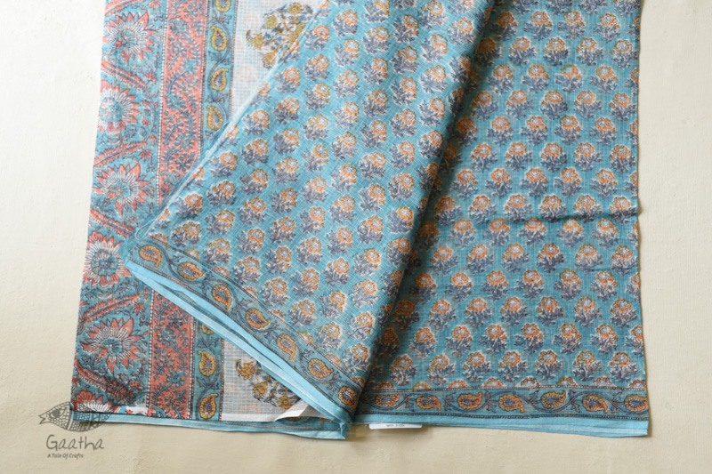 shop sanganeri block printed kota cotton saree