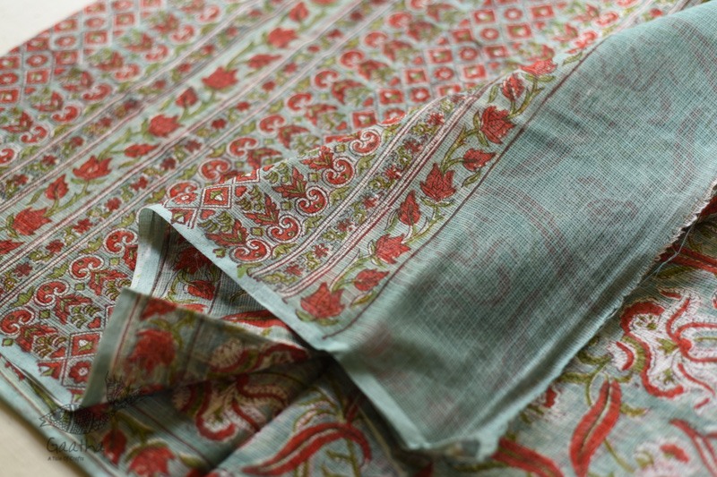 shop sanganeri block printed kota cotton saree