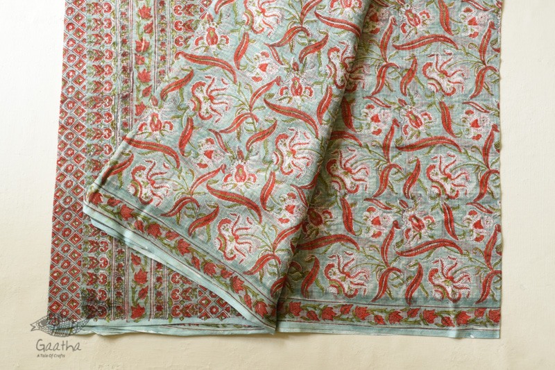 shop sanganeri block printed kota cotton saree