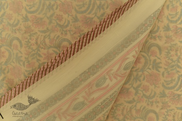 shop Dohar Double Side Hand Block Printed Mul Cotton - Single bed