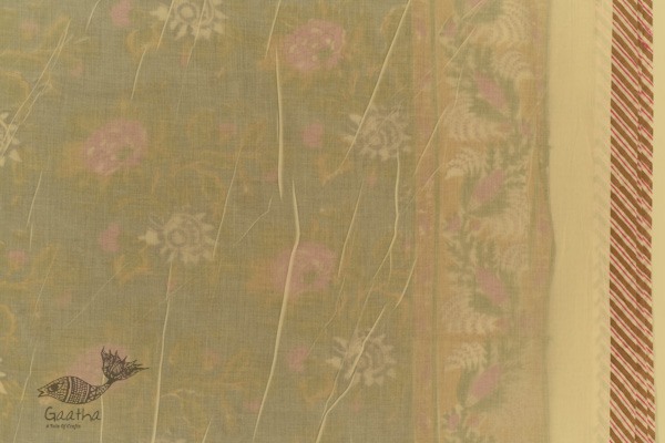 shop Dohar Double Side Hand Block Printed Mul Cotton - Single bed