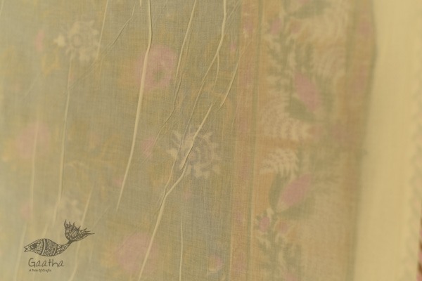 shop Dohar Double Side Hand Block Printed Mul Cotton - Single bed