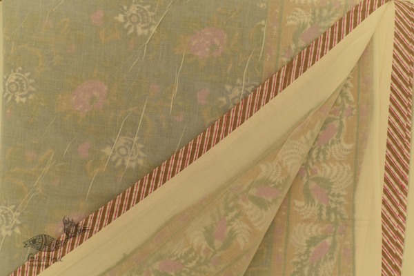 shop Dohar Double Side Hand Block Printed Mul Cotton - Single bed