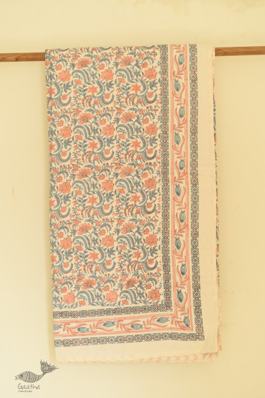 shop Sanganeri Hand Block Printed Flannel with Cotton Filling - Single Bed