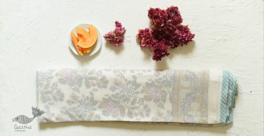 shop Dohar Double Side Hand Block Printed Mul Cotton - Single bed
