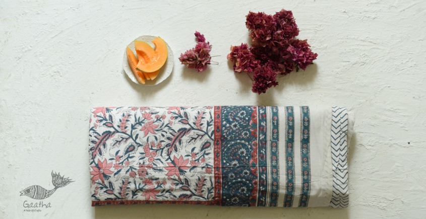 shop Sanganeri Hand Block Printed Flannel with Cotton Filling - Single Bed