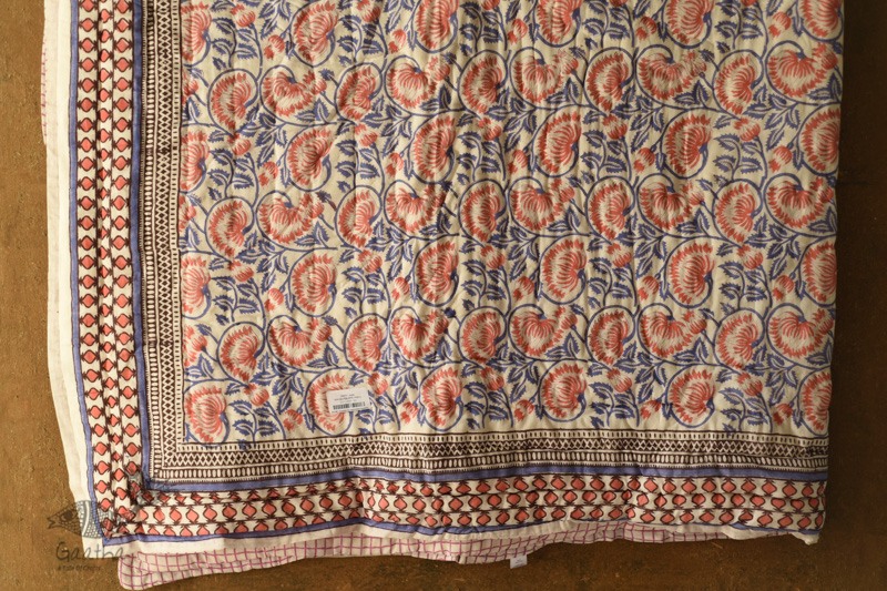 shop Sanganeri Jaipuri Razai Double Bed - Light Weight Quilt