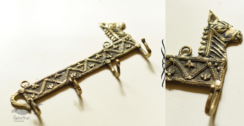 buy Handmade Brass Dhokra - hanger