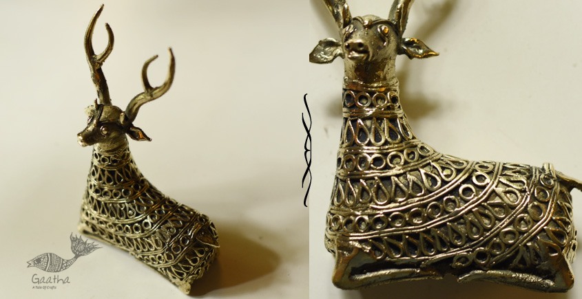 buy Handmade Brass Dhokra - Hiran / Deer