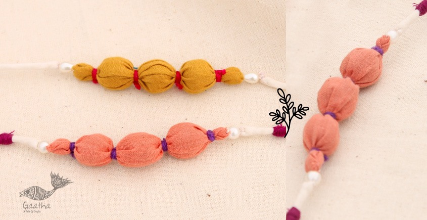 shop handmade cotton fabric Dori rakhi