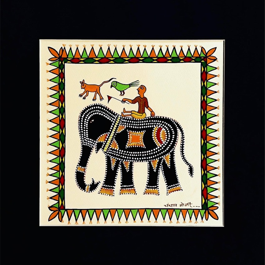 shop Tribal Art Painting - Elephant ride