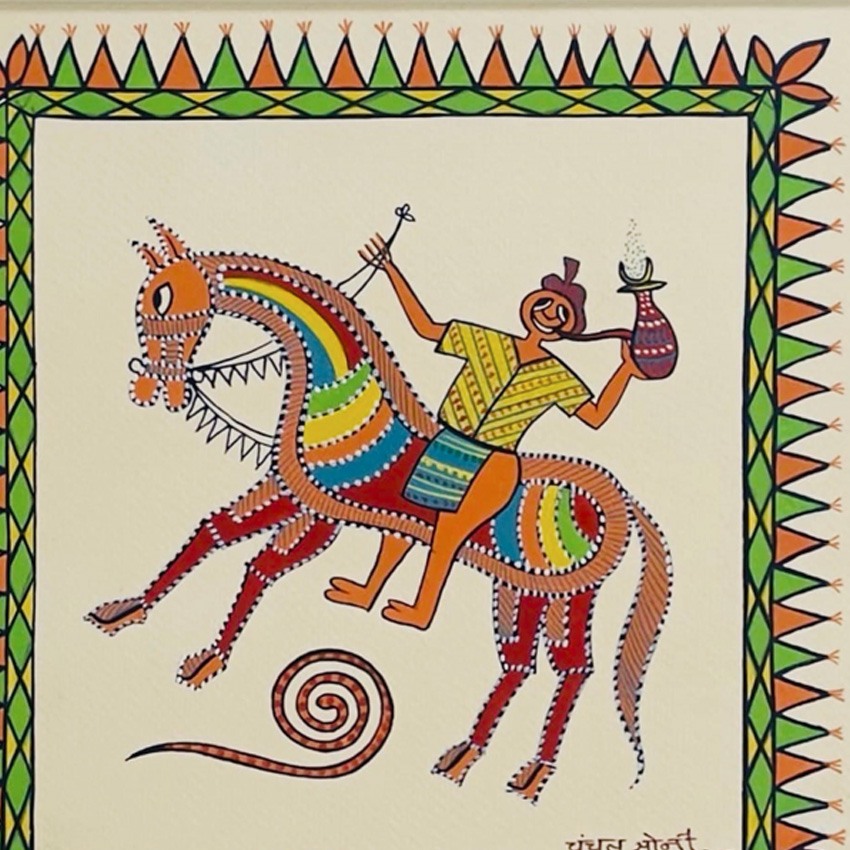 shop Tribal Art Painting - Horse Riders