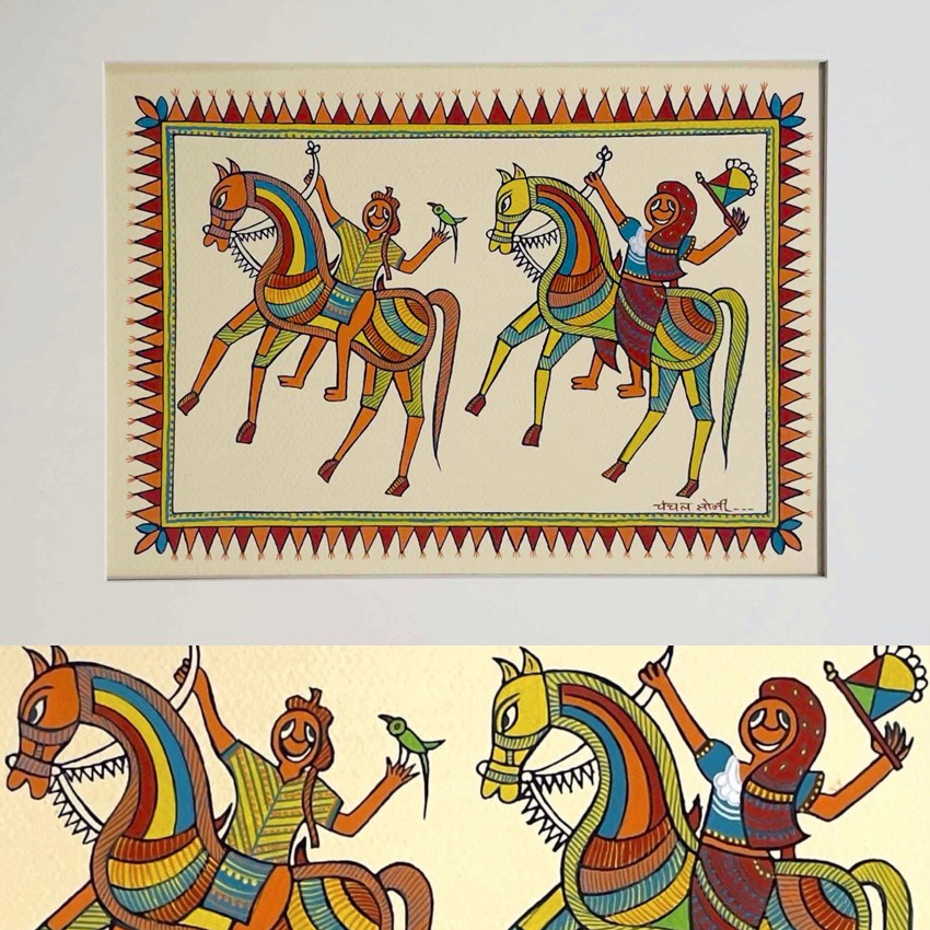 shop Tribal Art Painting - Horse Riders