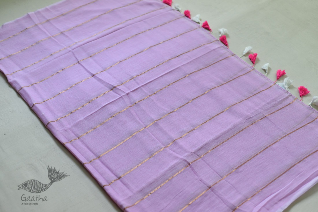 shop Handwoven cotton saree Pink