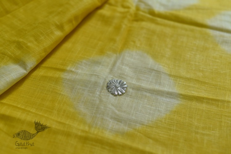 Yellow Linen Gotta Patti work saree