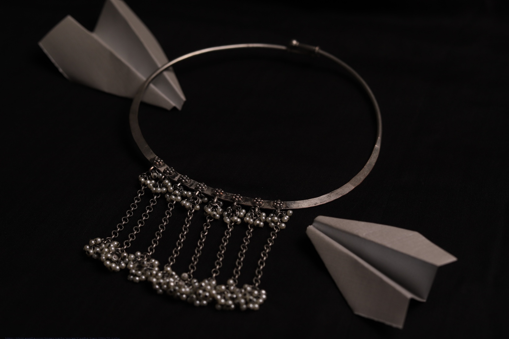 रेवती ✽ Ghunghru Hasli with Pearl Hangings ✽ Necklace ✽ 1