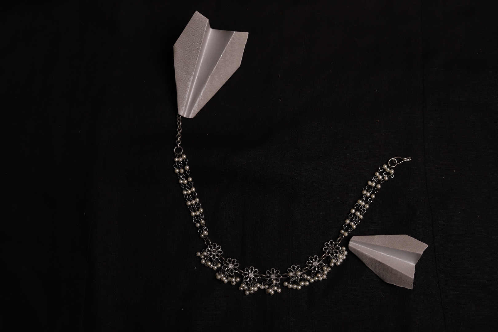 रेवती ✽ Floral Choker with Pearl Strings ✽ Necklace ✽ 7