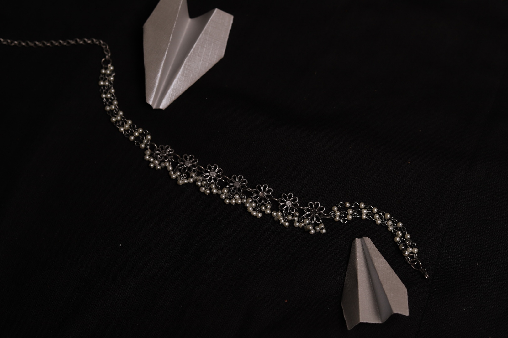 रेवती ✽ Floral Choker with Pearl Strings ✽ Necklace ✽ 7