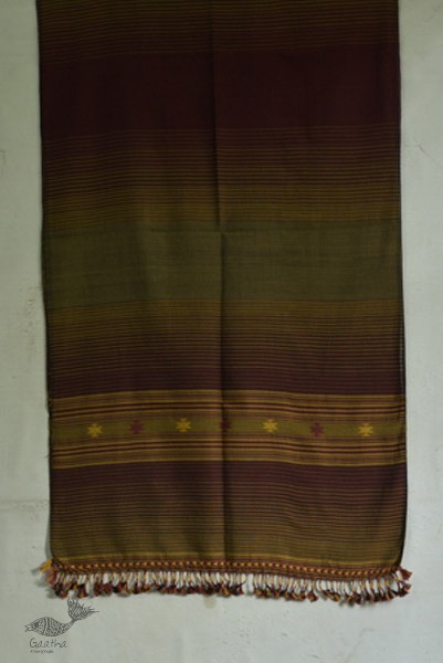 Handwoven cotton bhujodi weaving stoles from kutch