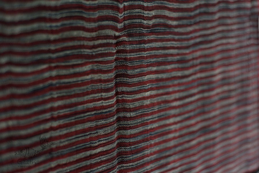 Handwoven kala cotton bhujodi weaving stoles from kutch