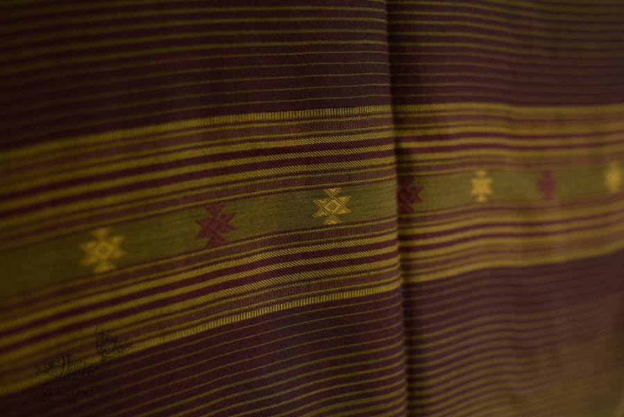 Handwoven cotton bhujodi weaving stoles from kutch