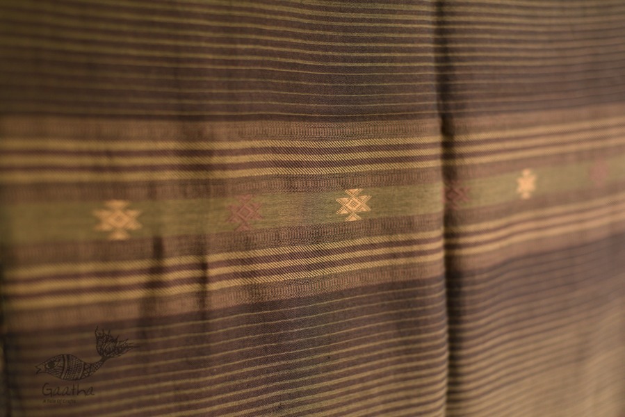 Handwoven cotton bhujodi weaving stoles from kutch