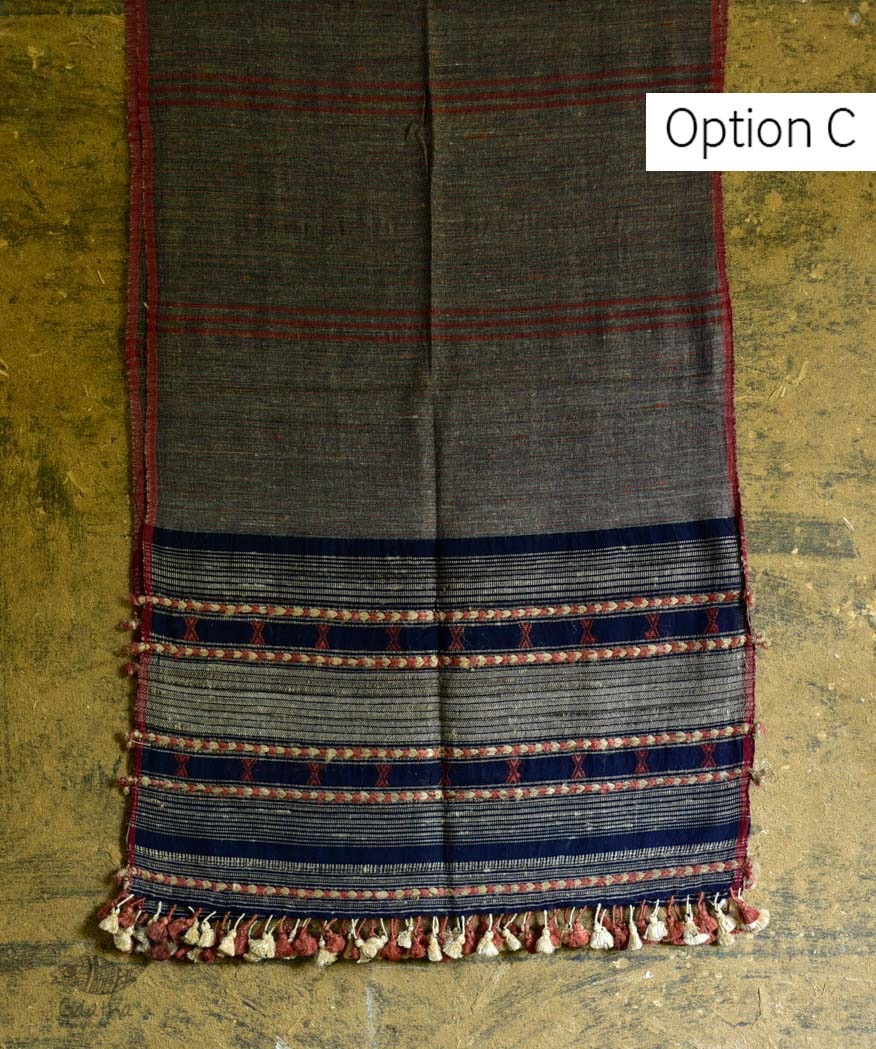 Handwoven Cotton & tussar silk bhujodi weaving stoles from kutch