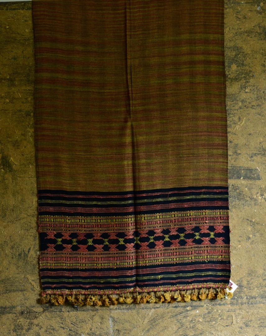 Handwoven Cotton & tussar silk bhujodi weaving stoles from kutch