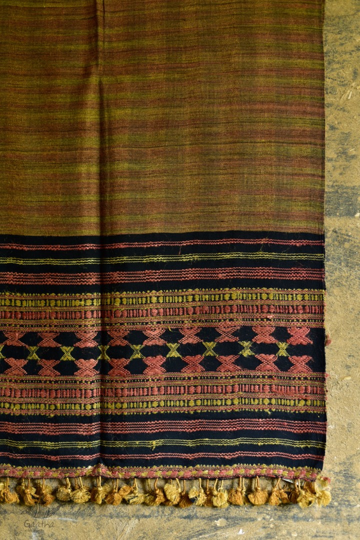 Handwoven Cotton & tussar silk bhujodi weaving stoles from kutch