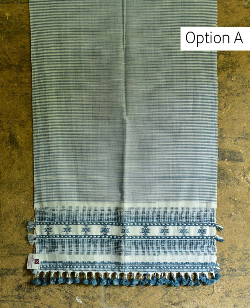 Handwoven Cotton Silk  bhujodi weaving stoles from kutch