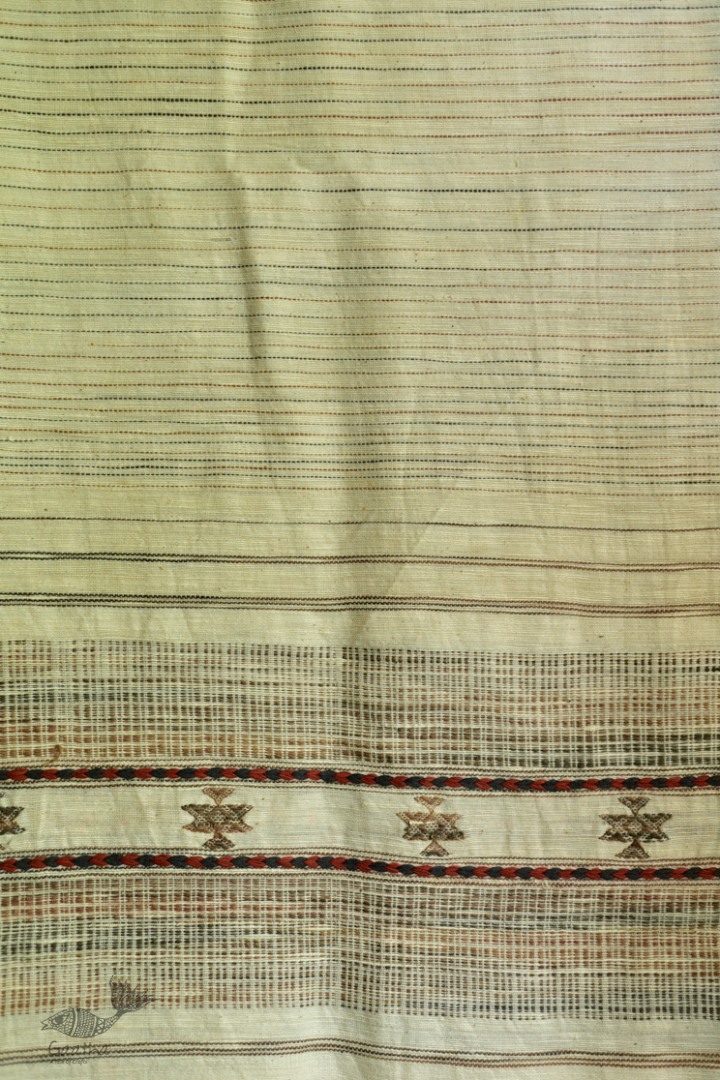 shop online Cotton bhujodi handwoven Kala  cotton dupatta 7