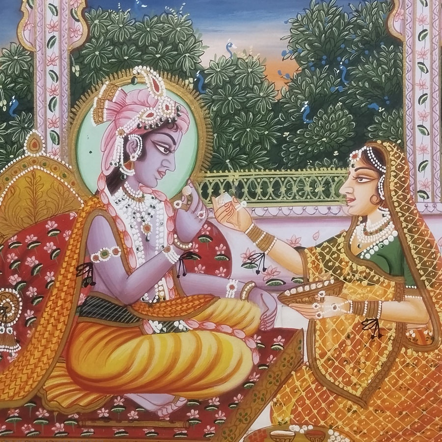 shop Miniature Painting - Rukmini Krishna