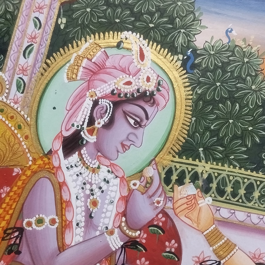 shop Miniature Painting - Rukmini Krishna