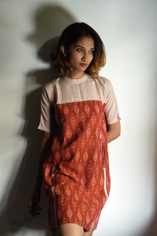 shop Handloom Cotton Ikat Designer  Dress