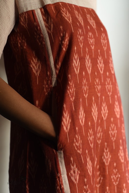 shop Handloom Cotton Ikat Designer  Dress