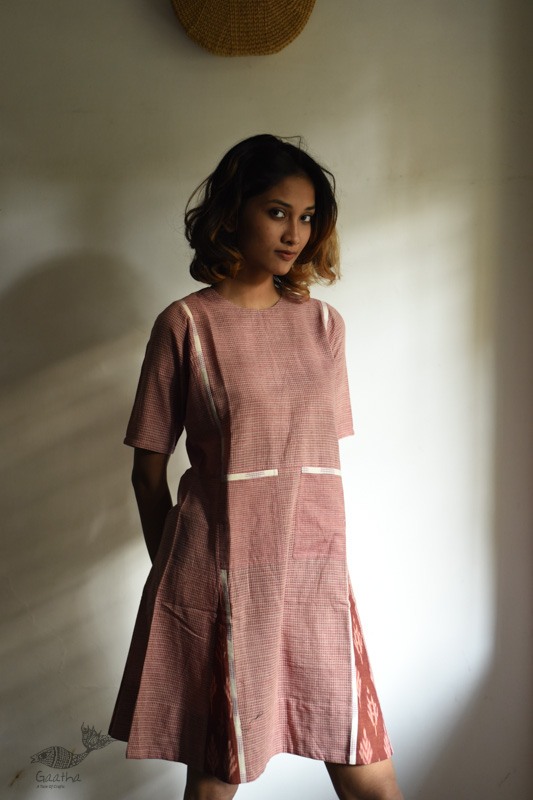 shop Handloom Cotton Ikat Dress