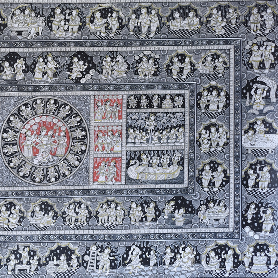 shop Traditional patachitra Painting ~ Radha Krishna