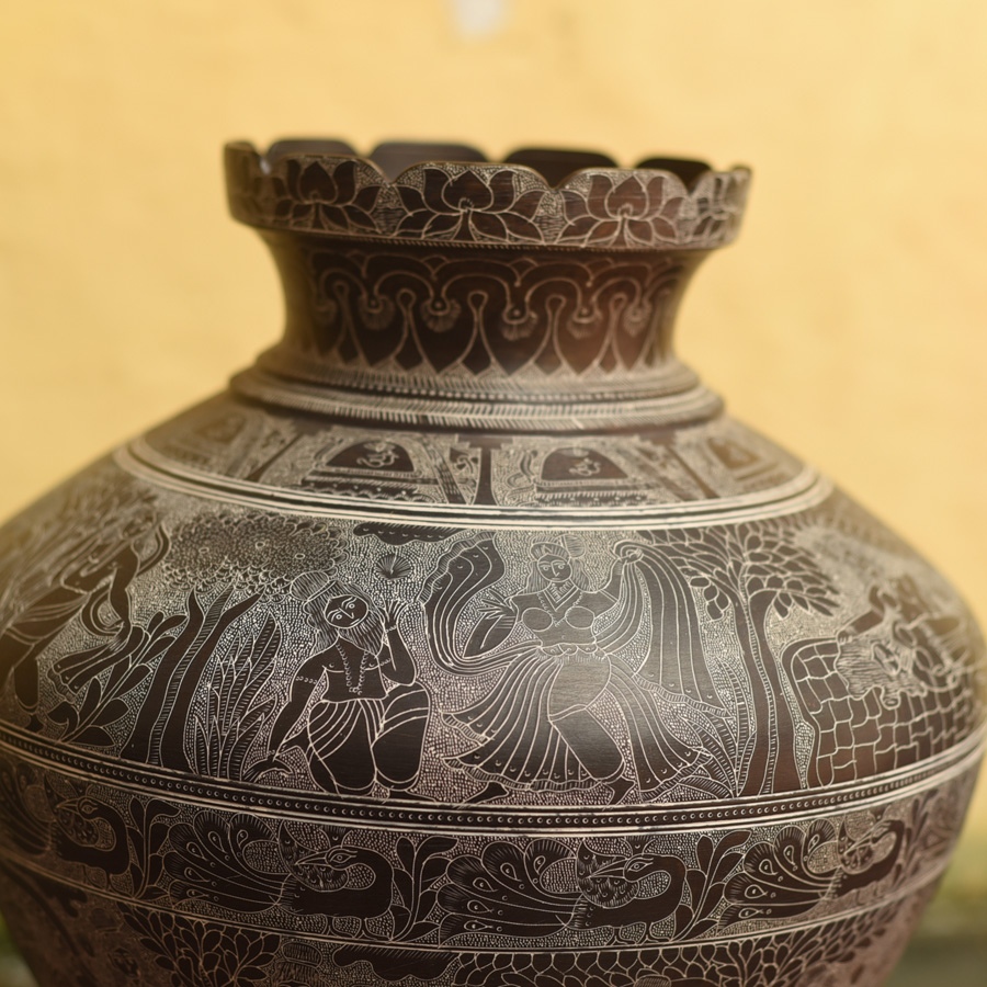 Shop Antique from Khajuraho Brass kalash
